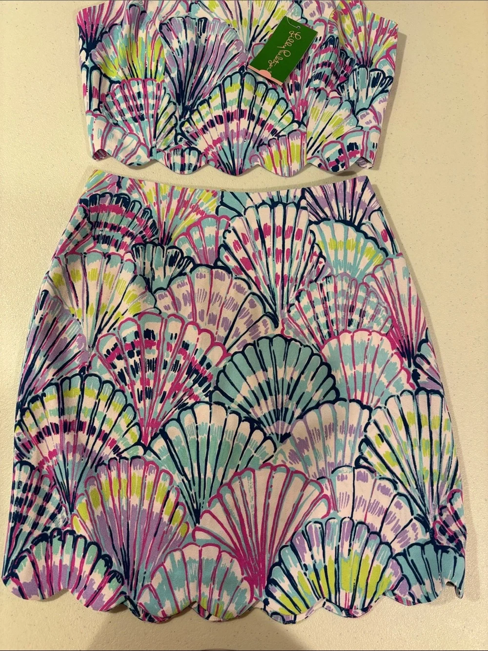 Lilly Pulitzer Seashell Print Two-Piece Set in Pastel Multi